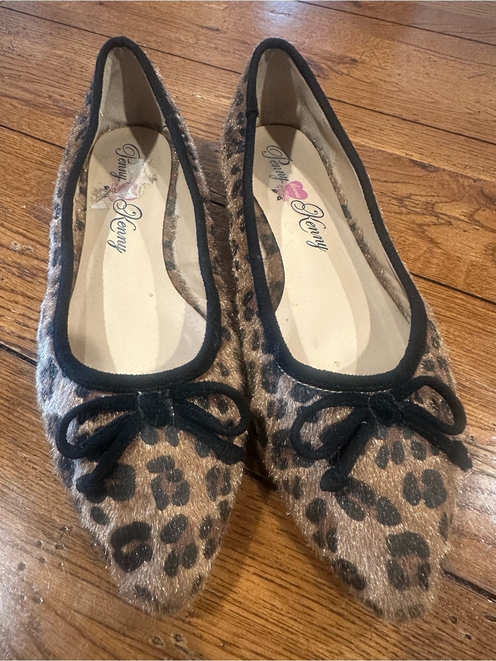 Penny Loves Kenny Leopard-Print Pointed Ballet Flats - Brown & Black